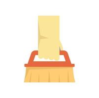 Disinfection brush icon, flat style vector