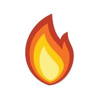 icono de hoguera de llama de fuego, estilo plano vector