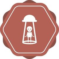 Unique Alien Abduction Vector Glyph Icon