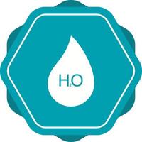 Unique H2O Vector Glyph Icon