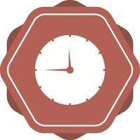 Unique Clock Glyph Vector Icon