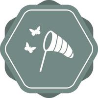 Unique Catching Butterflies Glyph Vector Icon