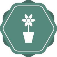 Unique Plant in Pot Vector Glyph Icon