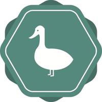 Unique Duck Vector Glyph Icon