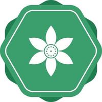 icono de glifo de vector de flor única