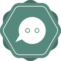 Unique Message Bubble Vector Glyph Icon