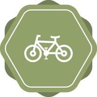 icono de glifo de vector de bicicleta único