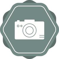 Unique Photograph On Camera Vector Glyph Icon