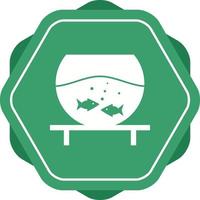 Unique Fish Bowl Vector Glyph Icon