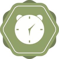 Unique Alarm Clock Vector Glyph Icon