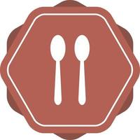 Unique Spoons Vector Glyph Icon