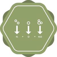 icono de glifo vectorial de fórmula química única vector