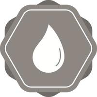 Unique Water Droplet Vector Glyph Icon