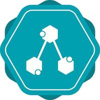 Unique Chemical Structure Vector Glyph Icon