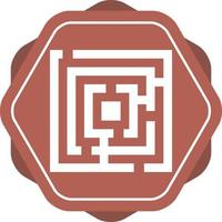 Beautiful Maze Vector Glyph icon