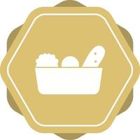 Unique Vegetable Basket Vector Glyph Icon