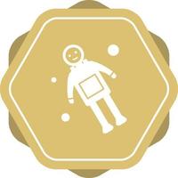 Unique Space Man Vector Glyph Icon