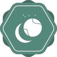 Unique Star orbiting Earth Vector Glyph Icon