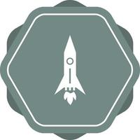 Unique Rocket Vector Glyph Icon