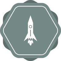 Unique Rocket Vector Glyph Icon