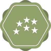 Unique Stars Vector Glyph Icon