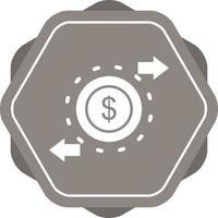 icono de glifo de vector de circulación de dinero hermoso