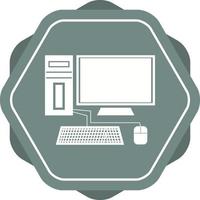 Beautiful Computer Vector Glyph icon