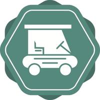 Beautiful Golf buggy Vector Glyph Icon