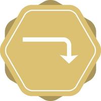 Beautiful Turn Down Glyph Vector Icon