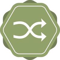 Beautiful Shuffle Glyph Vector Icon