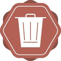 Beautiful Dustbin Glyph Vector Icon