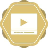 Beautiful Video Player Glyph Vector Icon