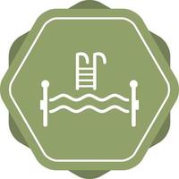 Beautiful Swimming Pool Glyph Vector Icon