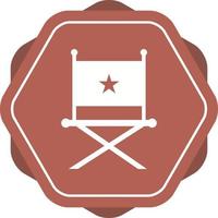 Beautiful Director Chair Glyph Vector Icon