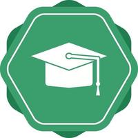 Beautiful Graduation Cap Glyph Vector Icon