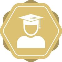 Beautiful Graduate Glyph Vector Icon