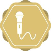 Beautiful Microphone Glyph Vector Icon