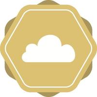 Beautiful Cloud Glyph Vector Icon