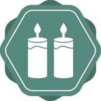 hermoso icono de vector de glifo de velas