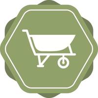 Beautiful Construction Trolley Glyph Vector Icon