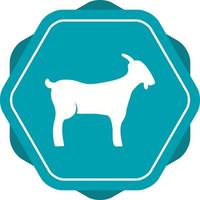 Beautiful Goat Glyph Vector Icon