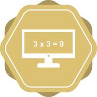 Beautiful Math On Screen Glyph Vector Icon