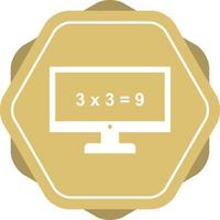 Beautiful Math On Screen Glyph Vector Icon