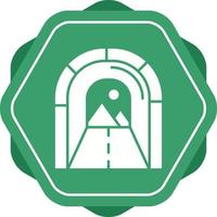 icono de vector de túnel