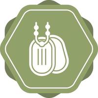 Army Dog Tag Vector Icon