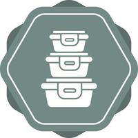 Plastic Food Container Vector Icon