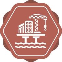 Oil Platform Vector Icon