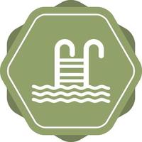 Water Stairs Vector Icon