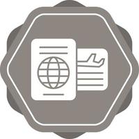 icono de vector de pasaporte