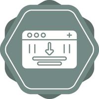 Browser Downloading Vector Icon